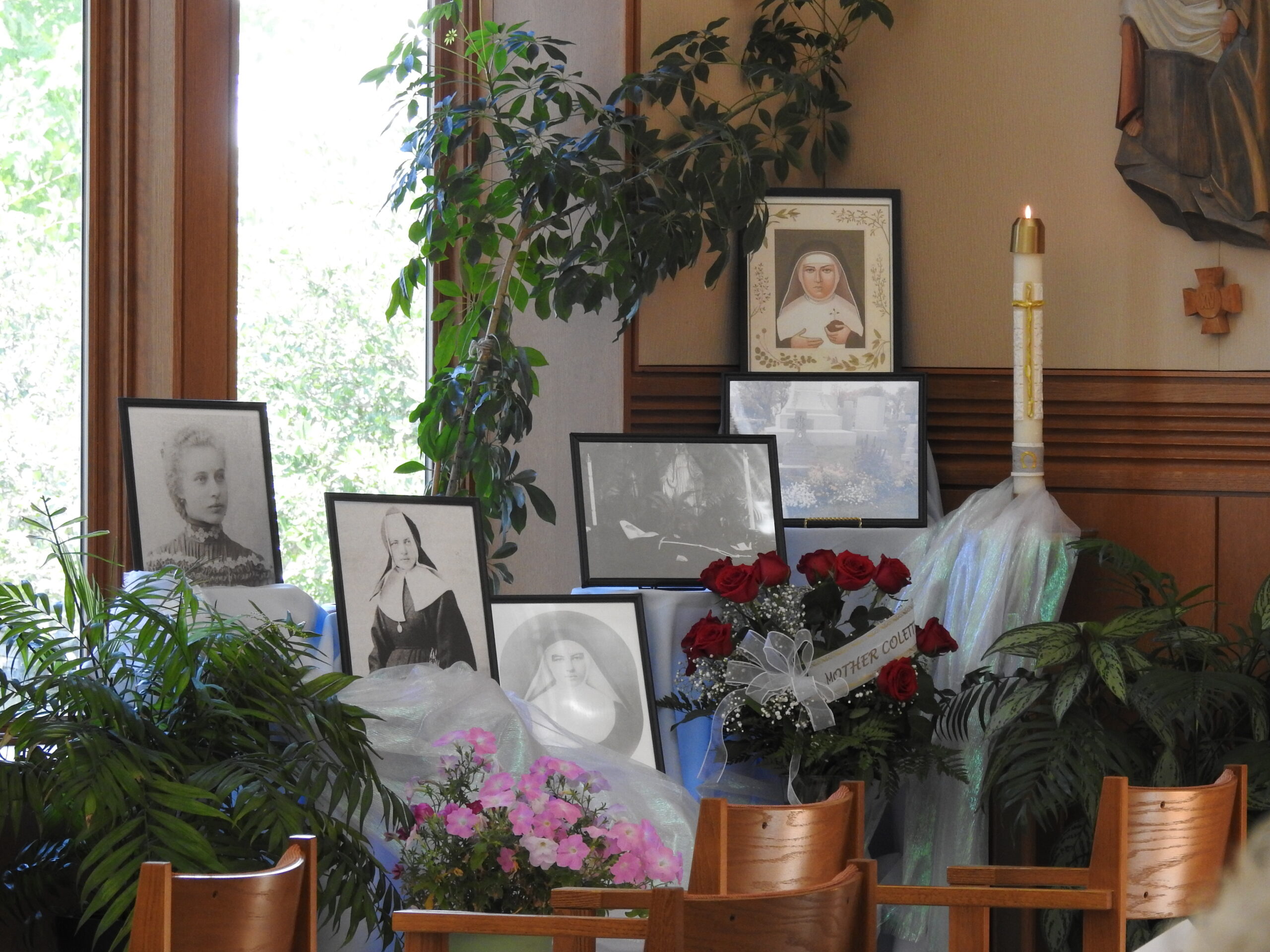 Chapel ambiance honoring Mother Colette on her death anniversary